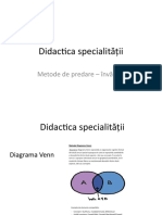 Didactica Specialității: Metode de Predare - Învățare