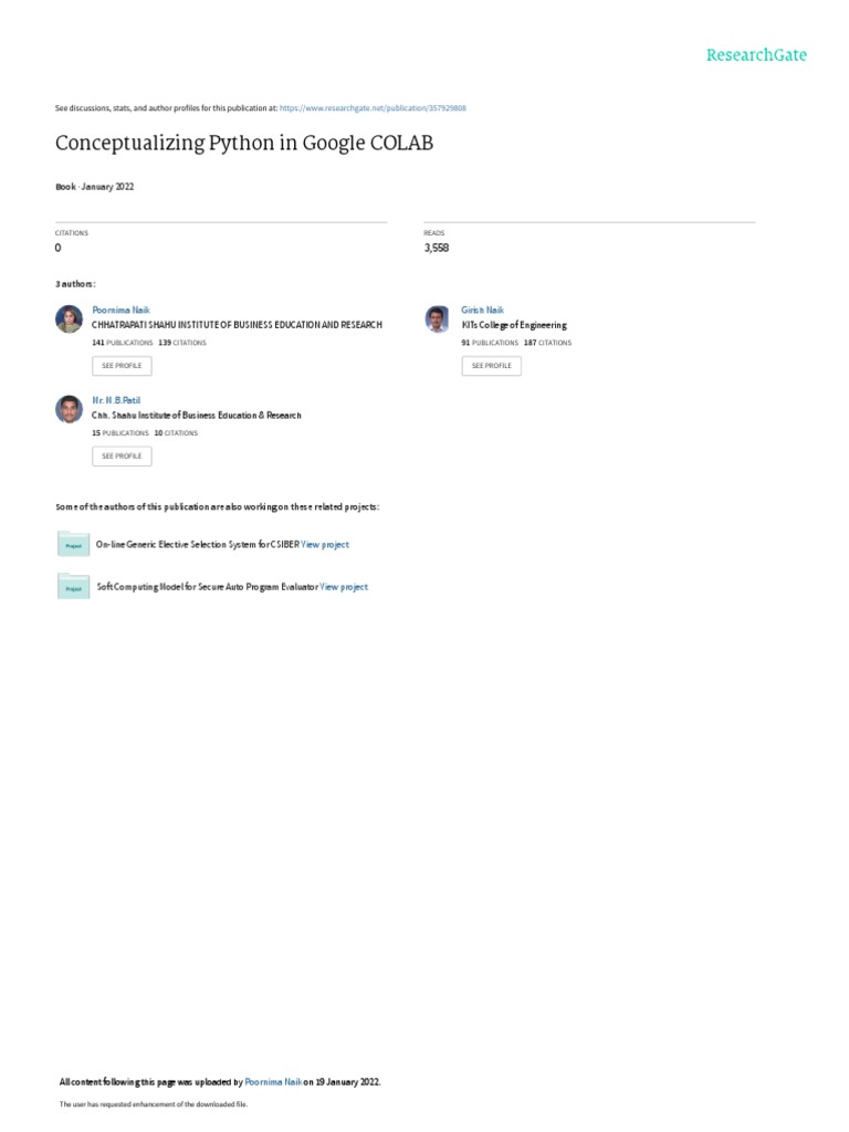 Conceptualizing Python in Google COLAB | PDF | Variable (Computer ...
