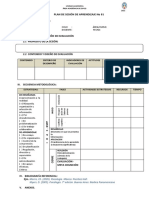 Plan de Sesión de Aprendizaje Esquema Modelo