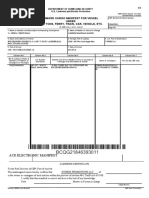 Inward Cargo Manifest For Vessel Under Five Tons, Ferry, Train, Car, Vehicle, Etc