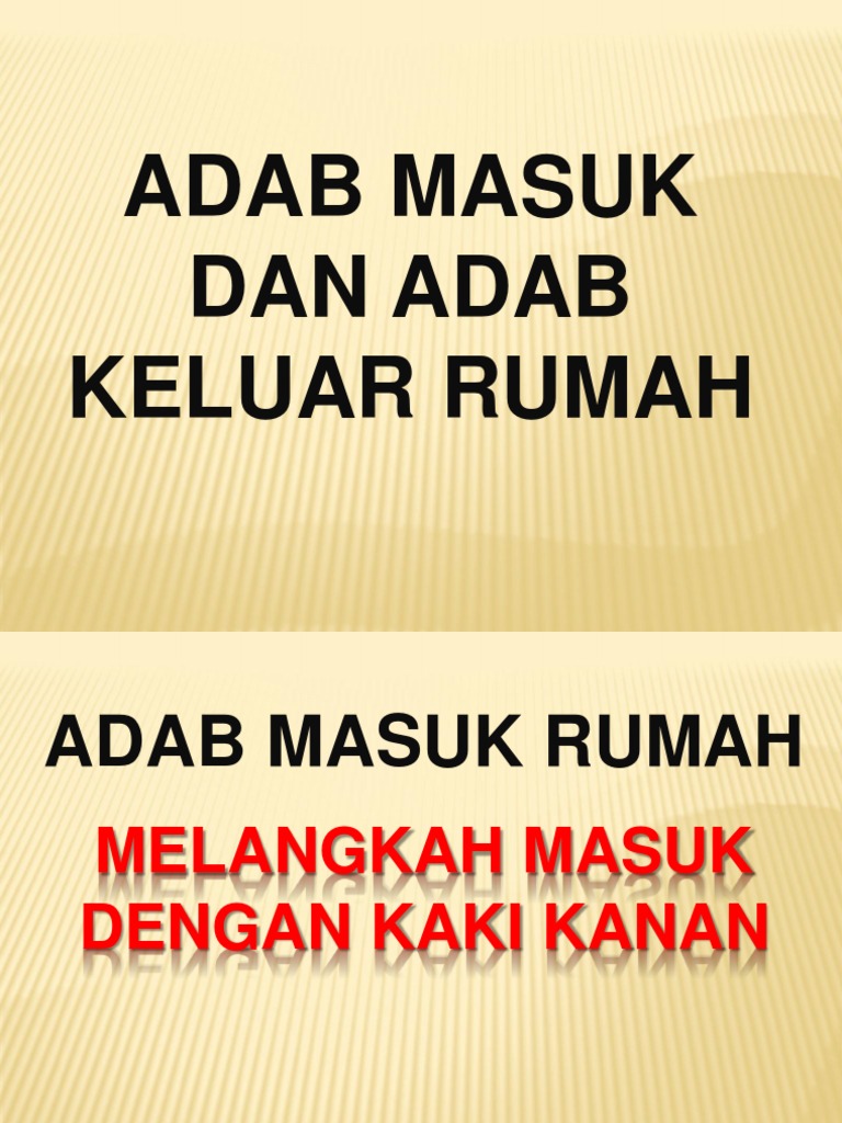 Adab Keluar Rumah Pdf