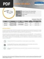 Ficha Técnica: Gafas de Protección V30 Némesis BASIC. Lentes en Policarbonato. Marco en Nylon. Jackson Safety Taiwán