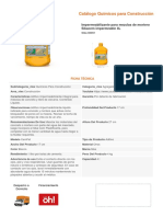 Catálogo Químicos para Construcción: Impermeabilizante para Mezclas de Mortero Sikacem Impermeable 4L