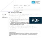 Avaliação de exame sobre diversidade e deficiência