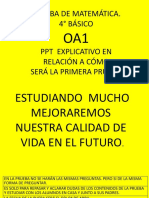 Prueba de Matemática 4° Básico