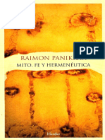 Panikkar Raimon Mito Fe Y Hermeneutica P