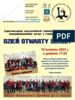 Plakat Na Dzień Otwarty 2023 I LO W Łomży