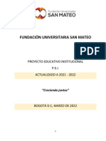 Fundación Universitaria San Mateo: Proyecto Educativo Institucional P.E.I. ACTUALIZADO A 2021 - 2022