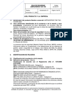 Hoja de Seguridad Limpia Vidrios Actualizada