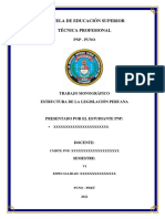Estructura de la legislación peruana y derechos de la persona