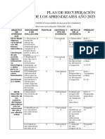 Tabla Esp. Evaluacion Unidad 0 Ciencias 3º