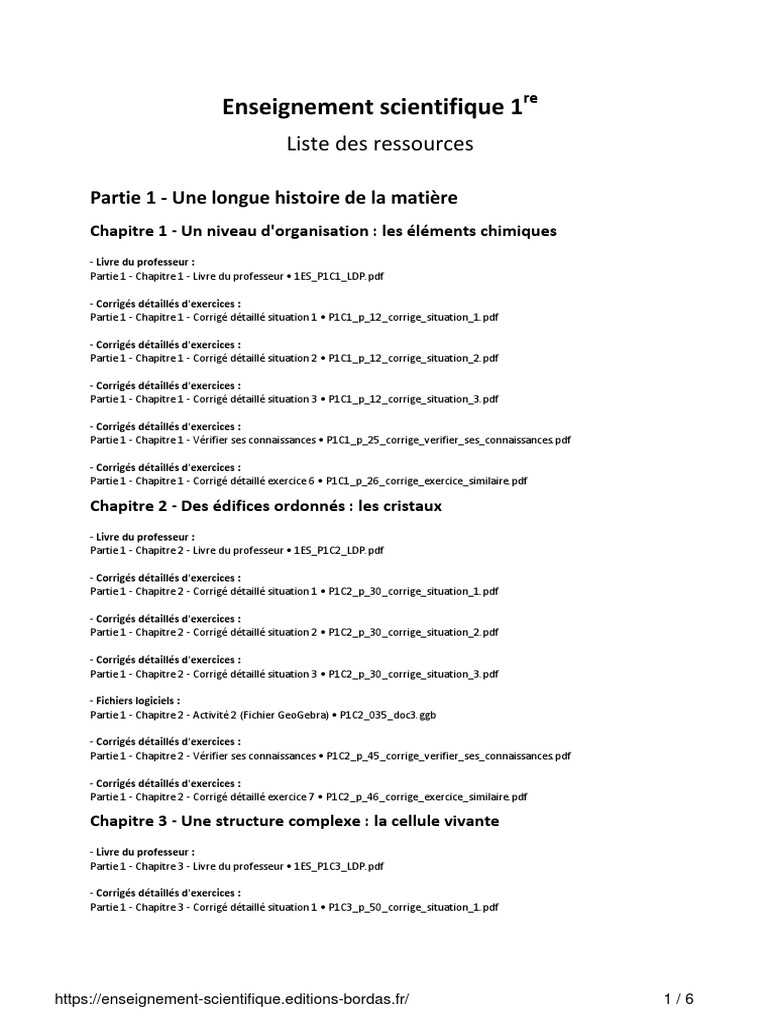 Enseignement Scientifique 1re 2023 | PDF | La nature | Sciences physiques