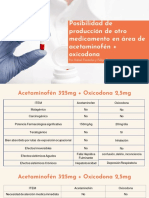 Posibilidad de Produccíón de Otro Medicamento en Área de Acetaminofén + Oxicodona