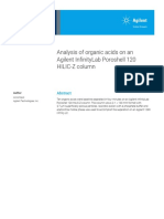 Analysis of Organic Acids On An Agilent Infinitylab Poroshell 120 Hilic-Z Column