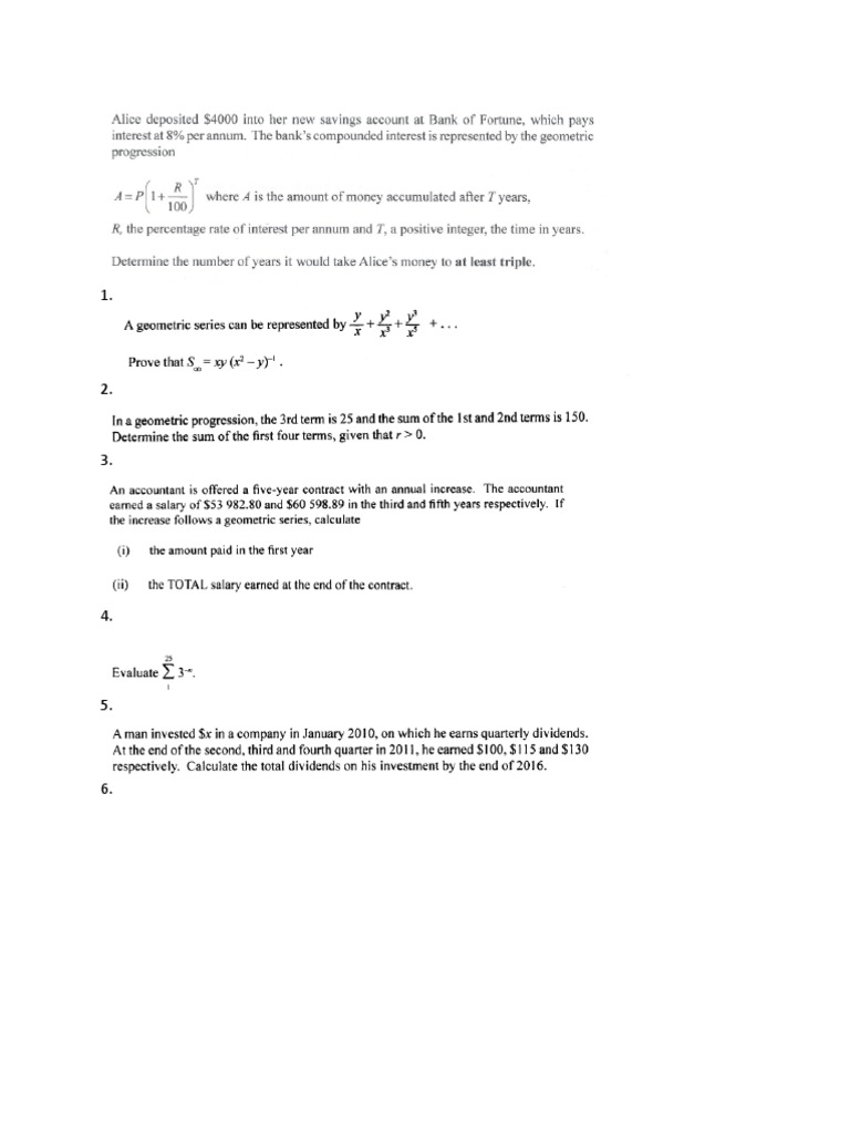 Add Math AP GP CSEC Questions | PDF