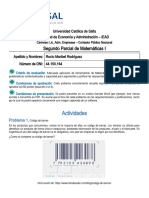 Actividades: Segundo Parcial de Matemáticas I