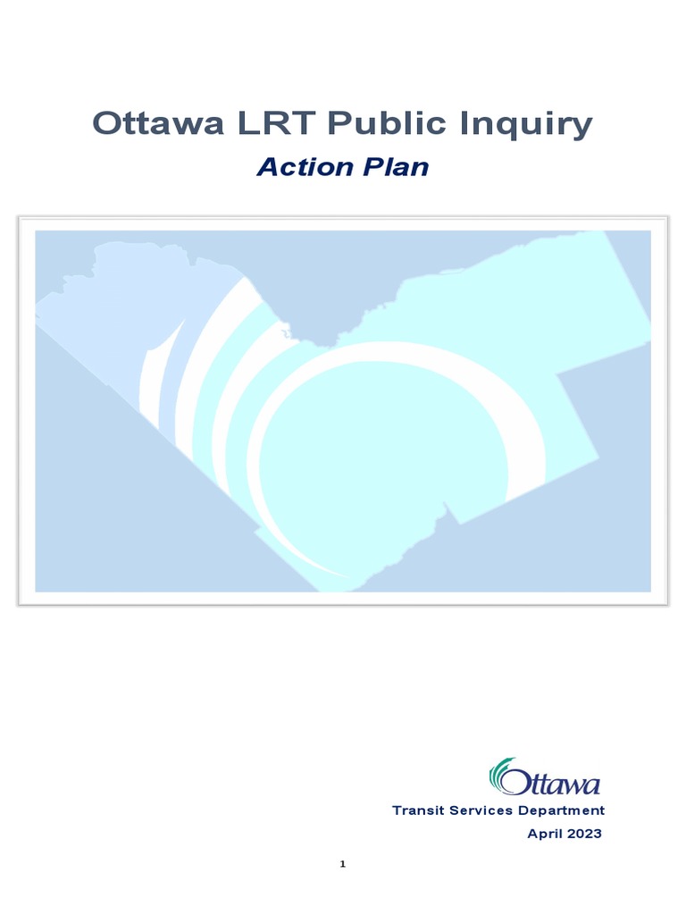 Ottawa Lrt Public Inquiry Action Plan April 19 2023 Pdf