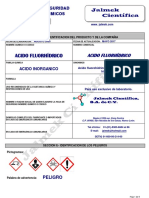 Hoja de datos de seguridad de ácido fluorhídrico