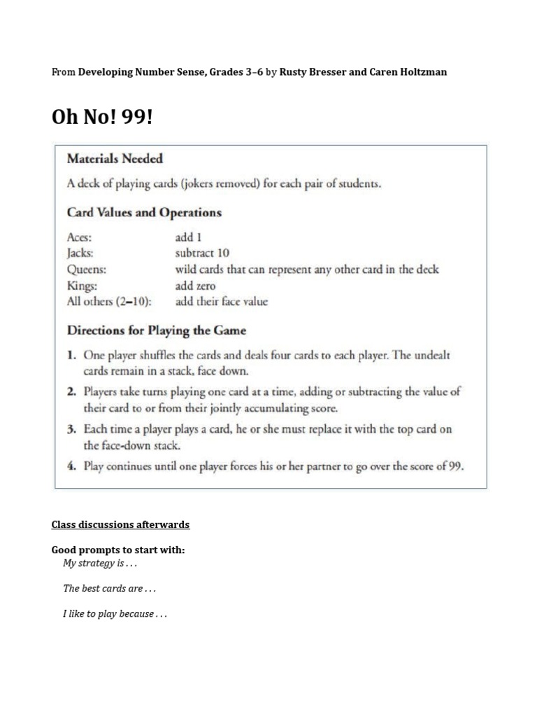 Oh No 99 Rules | PDF