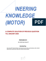 Engineering Knowledge (Motor) : A Complete Solution of Previous Question Till January 2020