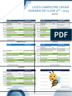 3°b. Horario de Clase 2023