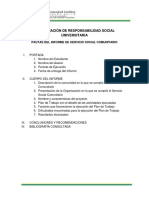 Formato de Informe de Servicio Social Comunitario