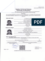 Certificado de Matrimonio