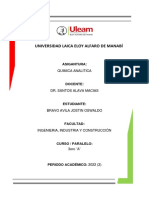 Universidad Laica Eloy Alfaro de Manabí: Quimica Analitica