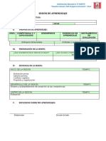 Esquema de Sesión de Aprendizaje