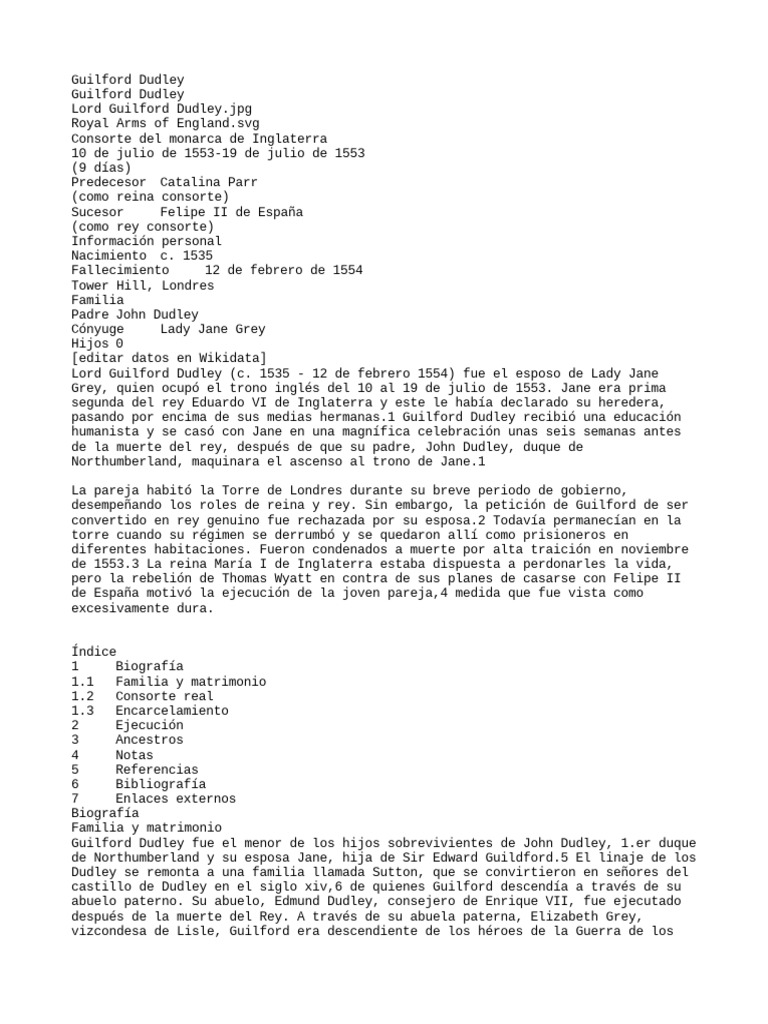 Guilford Dudley PDF Casa de tudor