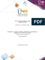 Curso: Desarrollo Del Lenguaje Código 514503: Profesor Tutor: Elizabeth Ruales