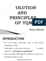 Evolution and Principles of TQM