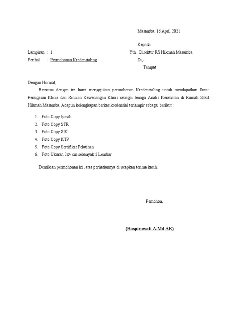 Surat Rekomendasi | PDF