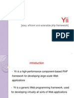 Yii PHP framework: easy, efficient and extensible