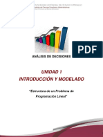 Unidad 1 Introducción Y Modelado: Análisis de Decisiones