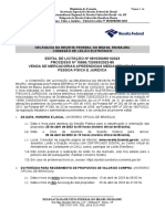 EDITAL DE LICITAÇÃO #0810300/001/2023 PROCESSO #15896.720053/2023-85 Venda de Mercadorias Apreendidas Mediante Leilão Pessoa Física E Jurídica