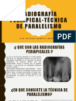 Técnica de paralelismo en radiografías periapicales