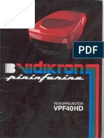 MANUAL - Vidikron VPF40HD