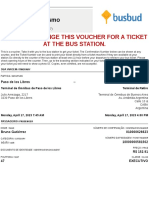 JBL Turismo: Please Exchange This Voucher For A Ticket at The Bus Station