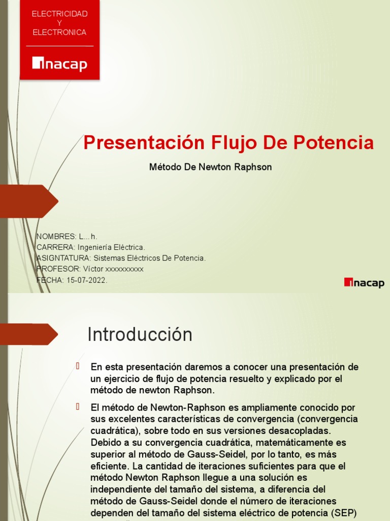 Metodo de Newton Raphson - (Presentación) | PDF