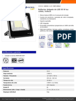 Re Ector Delgado de LED 50 W Luz Cálida, Volteck: CÓDIGO: 48334 CLAVE: REF-303LC