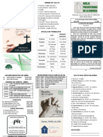 Programação culto semanal IPA