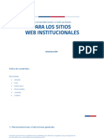 Recomendaciones e Indicaciones para Los Sitios Web Institucionales