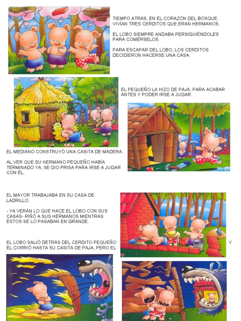 Cuento de Los Tres Cerditos, PDF, Ocio