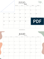 Calendario Julio 2023