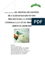 Manual Del Sistema de Gestión de Calidad Basado en Iso 9001:2015 PARA LA EMPRESA Comosal S.A.C en El Producto: Arroz Elaborado