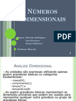 Úmeros Adimensionais: Alunas: Flaviane Rodrigues. Lina Karolyne. Daiana Medeiros. Professor: Marcelo