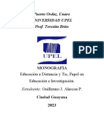 Educación a distancia y TIC en la formación docente