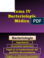 Tema IV Bacteriología Médica