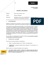 Opinión 001-2023 - FUERZA AEREA PERU - PAGO POR ADELANTADO PDF